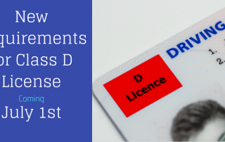 New requirements for Class D License