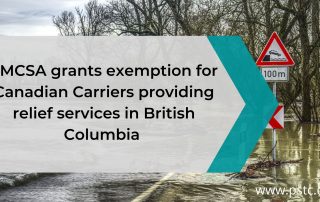 exemption for Canadian Carriers providing relief services